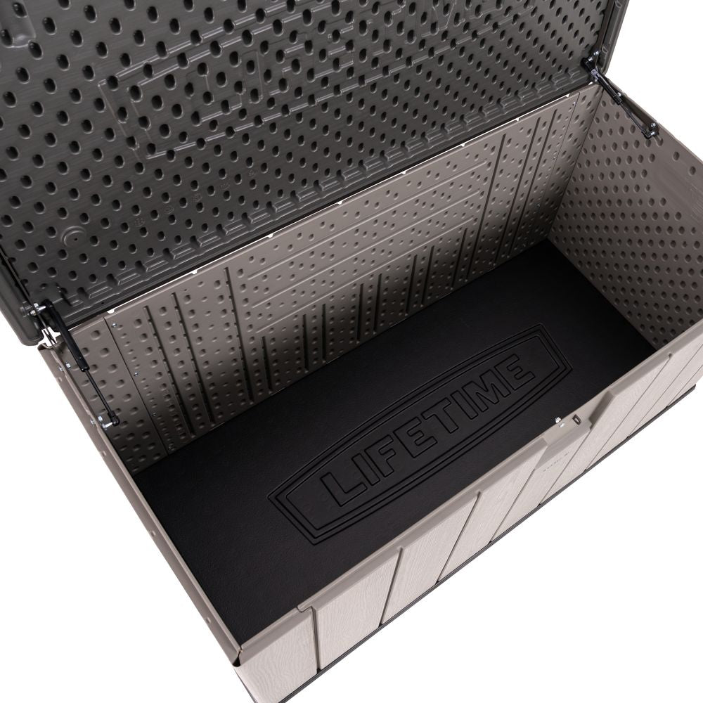 LIFETIME 150 Gallon Outdoor Storage Box, Gray Lid