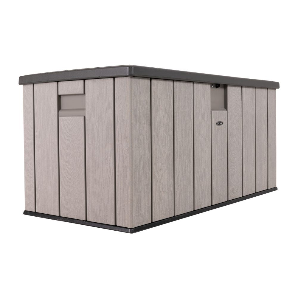 LIFETIME 150 Gallon Outdoor Storage Box, Gray Lid