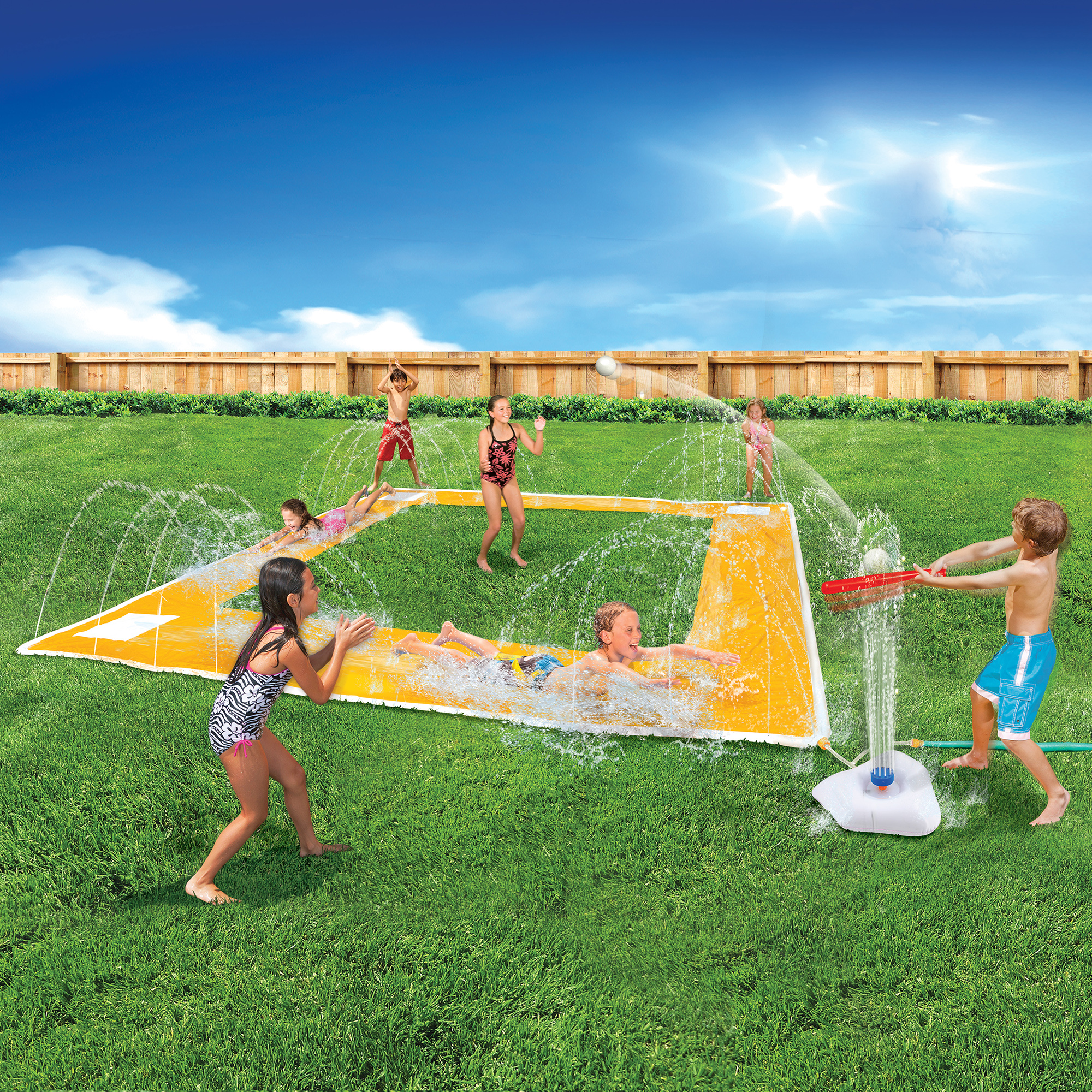 BANZAI Sprinkler Baseball Diamond Slip 'N Slide