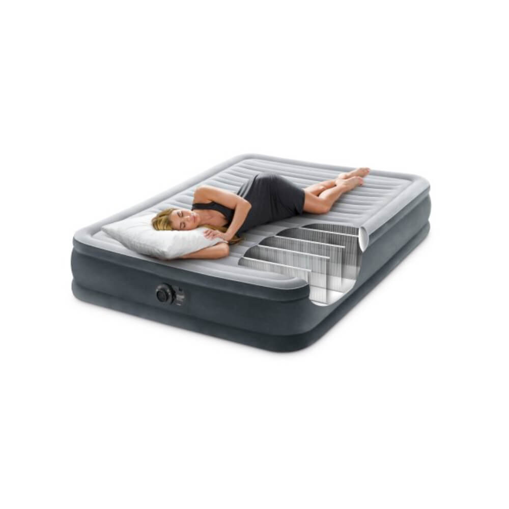 Intex Full Comfort-Plush Airbed With Fiber-Tech Rp, Age: Adult