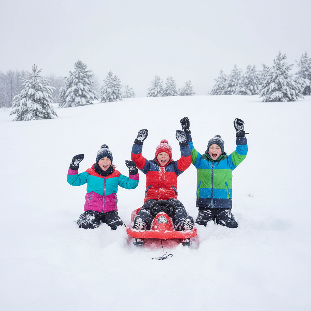 Conquest Speedster Steerable Snow Sled - Red