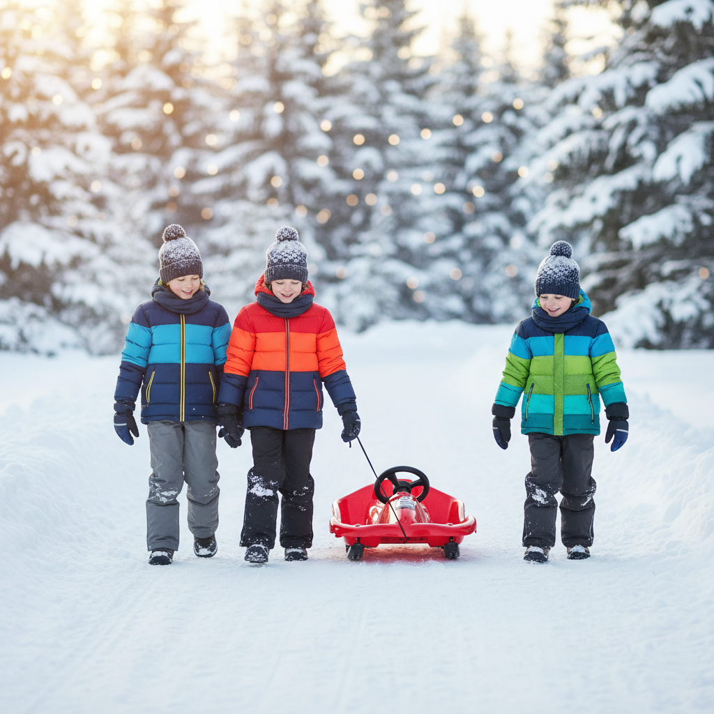 Conquest Speedster Steerable Snow Sled - Red