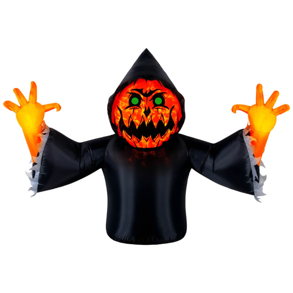 Occasions Halloween 7 Foot Inflatable Pumpkin Reaper With Swirling Lights