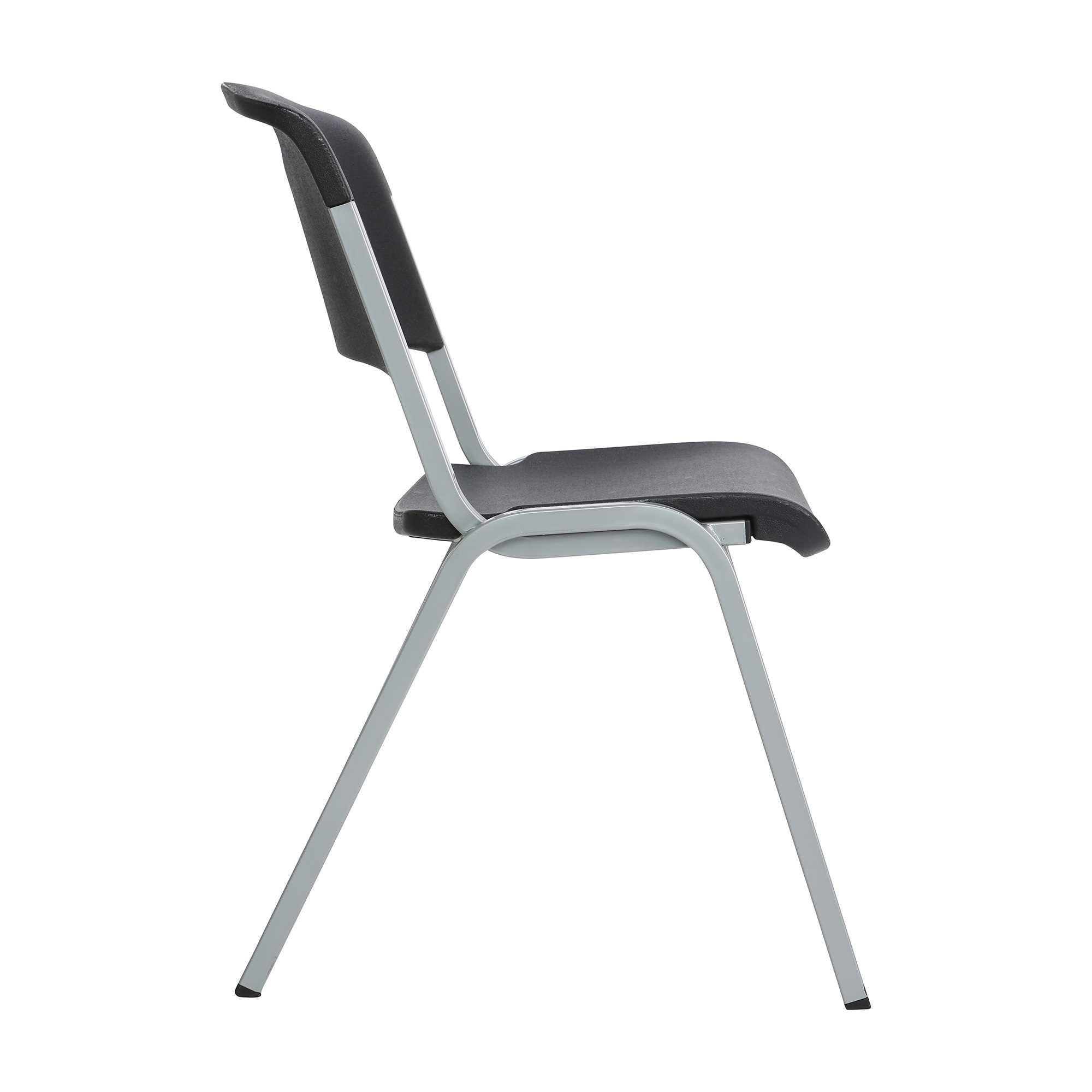 LIFETIME Chair, Stacking, Black, Silver 1 pc