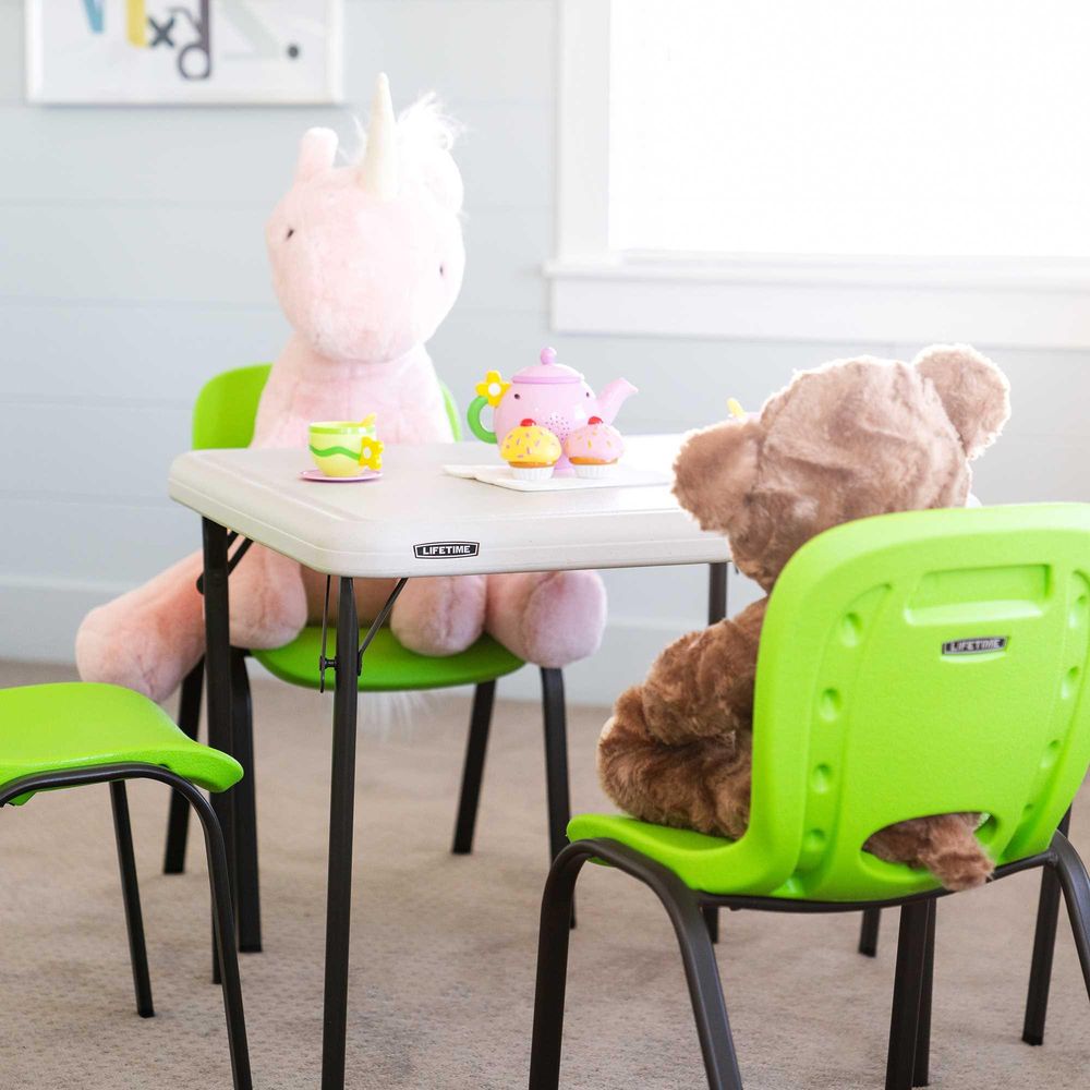LIFETIME Children's Square 24" Foldable Table, Bronze Sand Colour