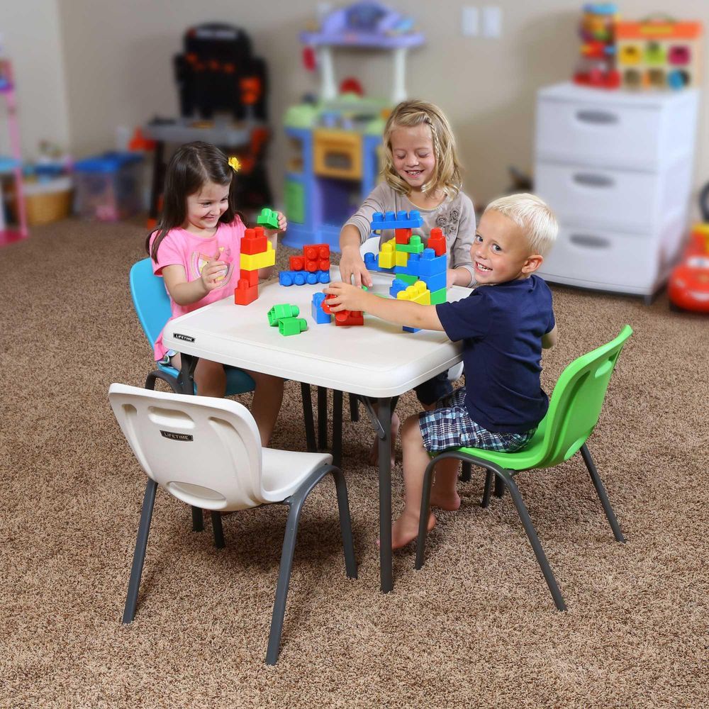 LIFETIME Children's Square 24" Foldable Table, Bronze Sand Colour
