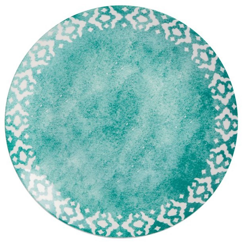 Tia Mowry 12 Piece Fine Ceramic Dinnerwware Set, Teal