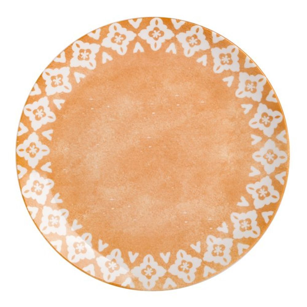Tia Mowry 12 Piece Fine Ceramic Dinnerwware Set, Honey Gold
