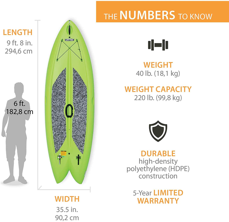 LIFETIME Freestyle XL Multi-Sport Paddleboard, Lime Green