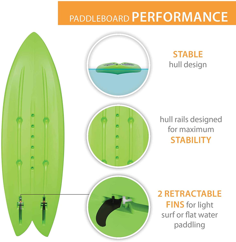 LIFETIME Freestyle XL Multi-Sport Paddleboard, Lime Green