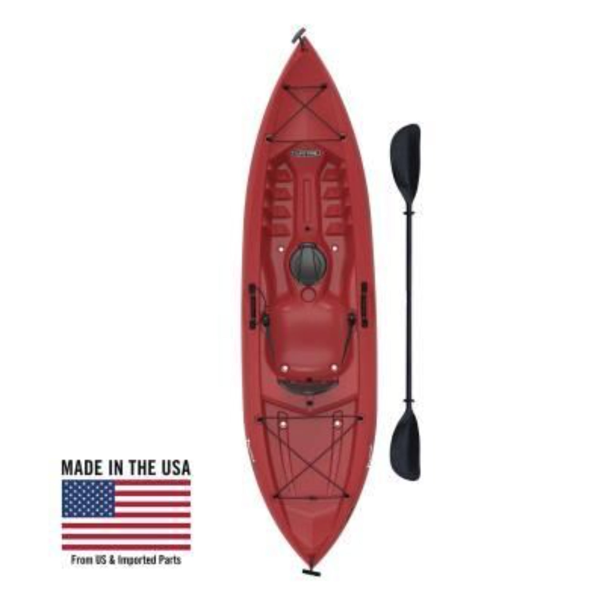 LIFETIME Tamarack 120" SOT Kayak with Paddle, Red