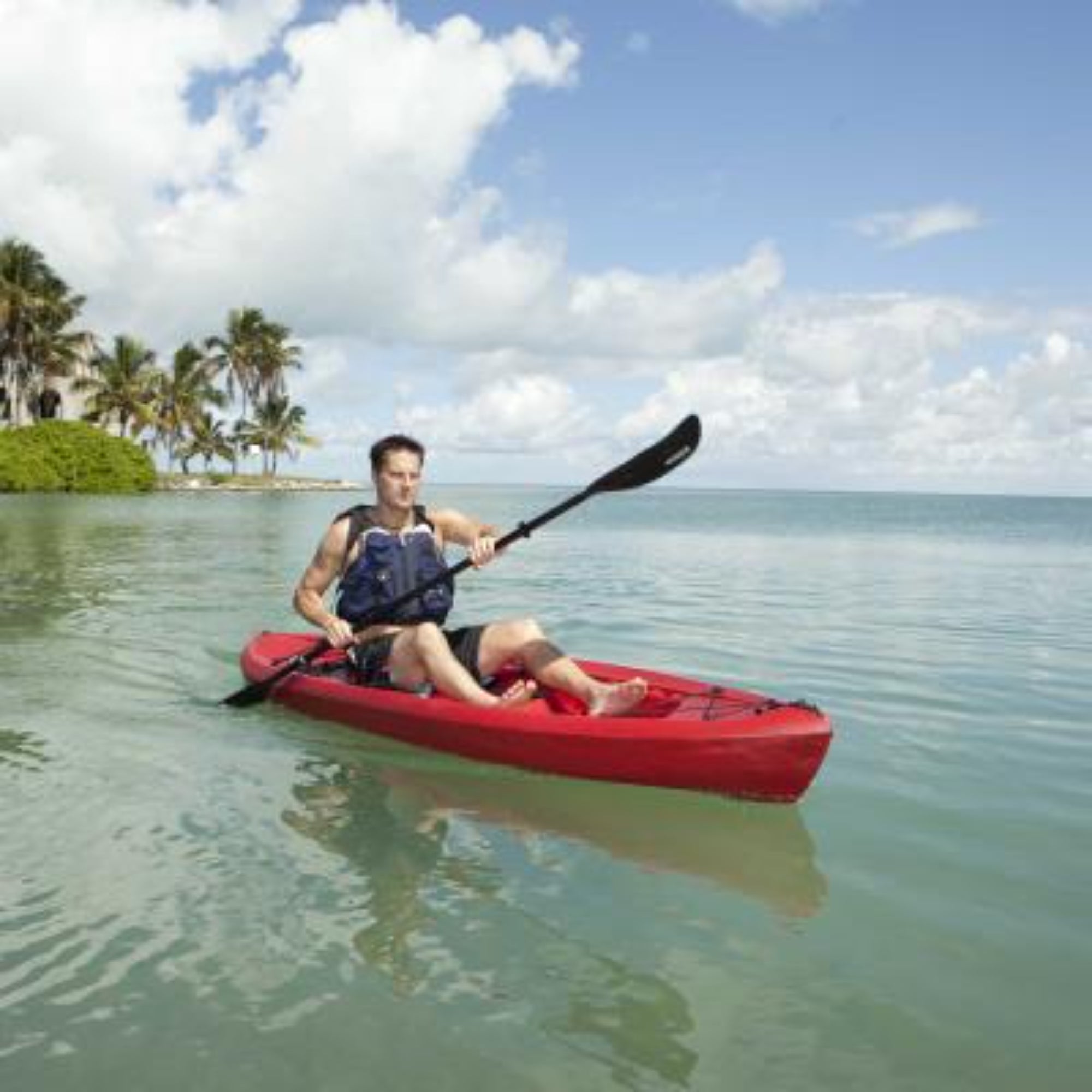 LIFETIME Tamarack 120" SOT Kayak with Paddle, Red