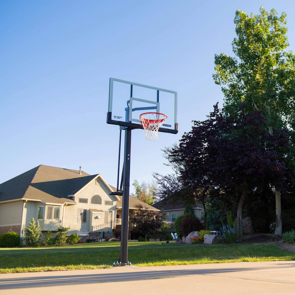 Lifetime Mammoth Lift Bolt Down (54-Inch Tempered Glass) Basketball System
