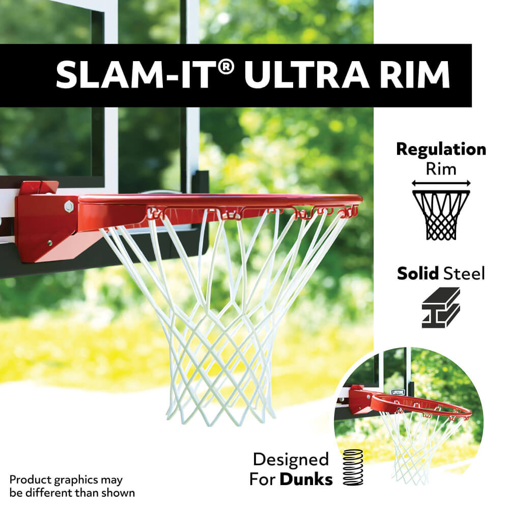 Lifetime Mammoth Lift Bolt Down (54-Inch Tempered Glass) Basketball System