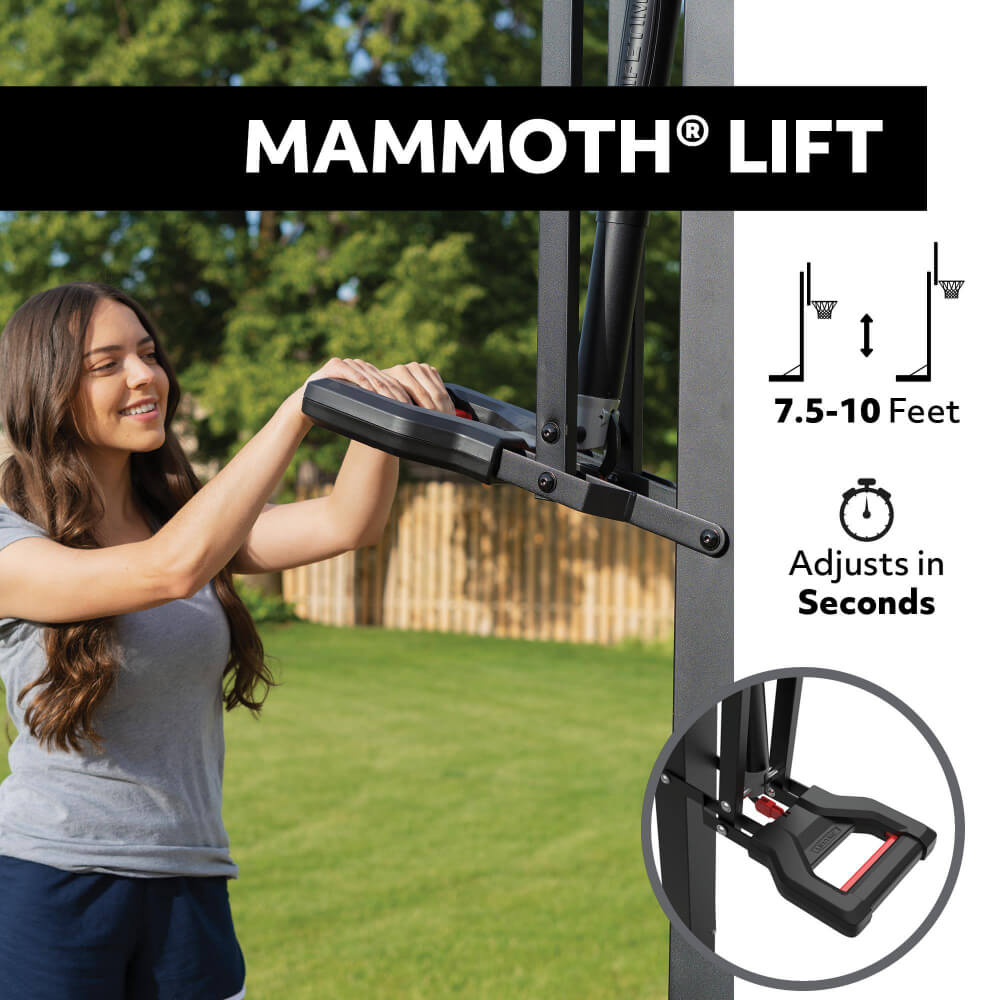 Lifetime Mammoth Lift Bolt Down (54-Inch Tempered Glass) Basketball System