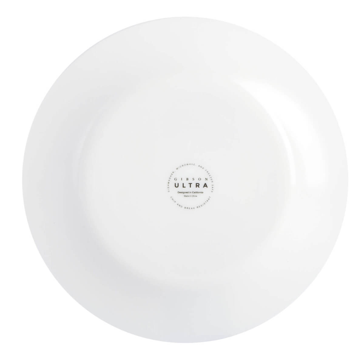 Gibson Ultra White Shadow 36 Piece Dinnerware Combo Set, Service for 6