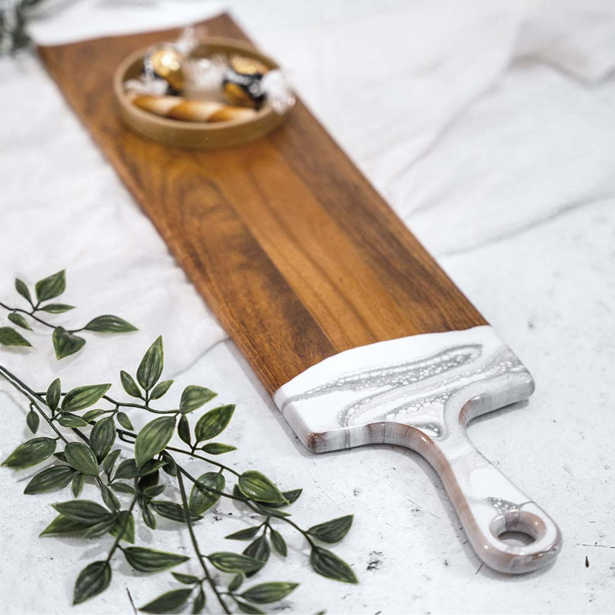Lynn & Liana Handmade 5"x24" Acacia Cheeseboard