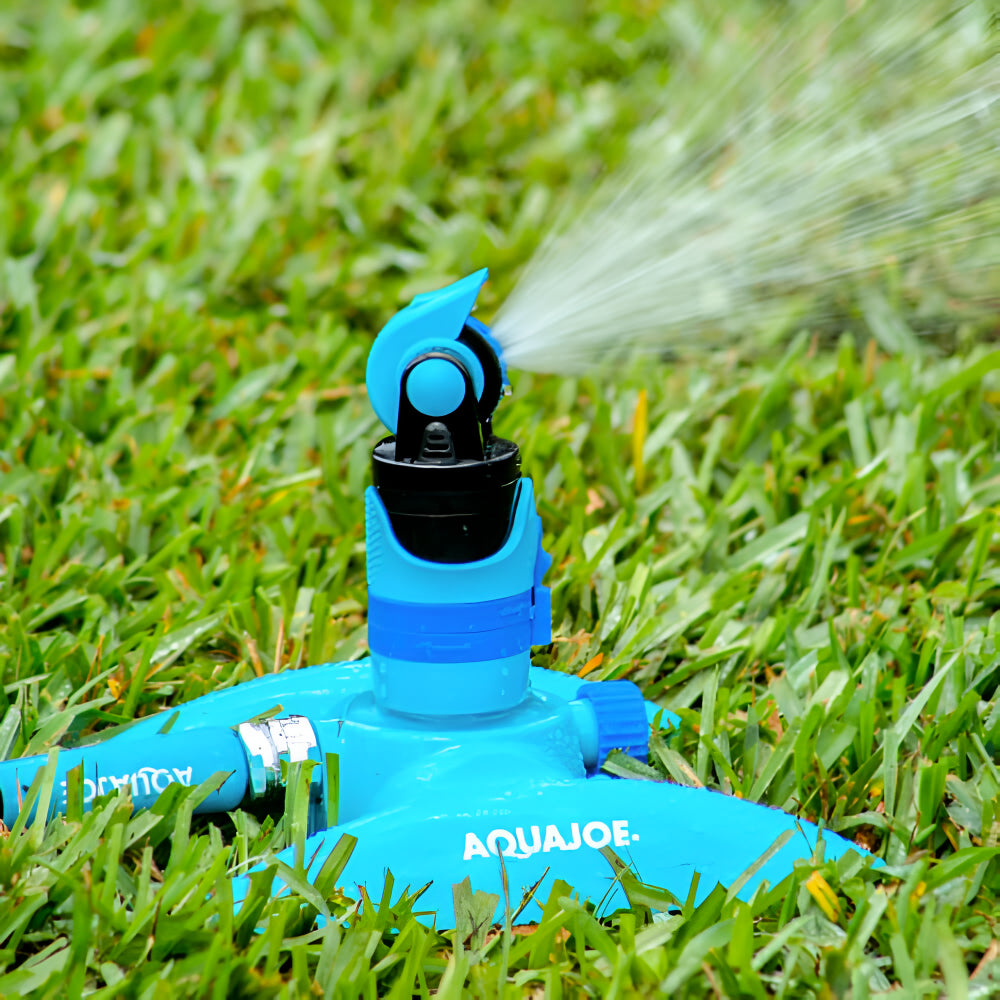 Aqua Joe AJ-MSSBM Turbo Drive 360º Sprinkler | 4 Spray Patterns | Customizable Coverage | 3,740 Sq. Ft. Max Coverage