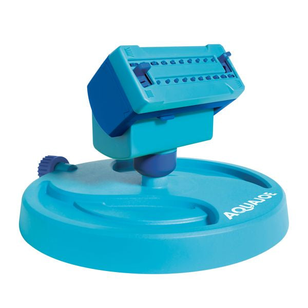 AQUA JOE 20-Nozzle Max Coverage Adjustable Gear Driven Oscillating Sprinkler on Sled Base