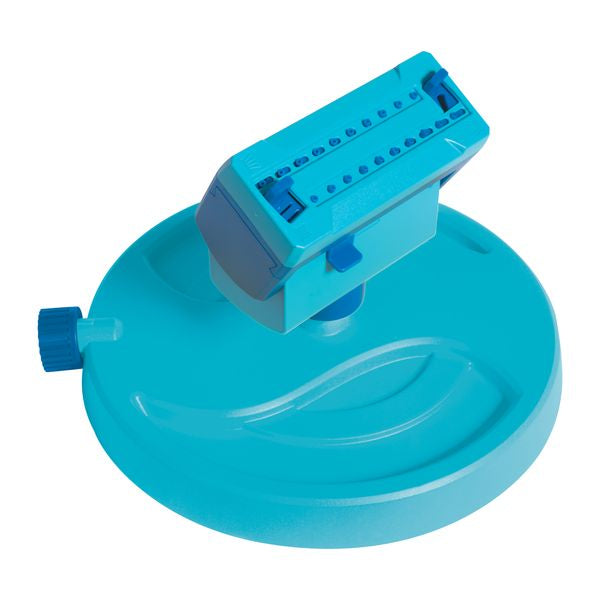 AQUA JOE 20-Nozzle Max Coverage Adjustable Gear Driven Oscillating Sprinkler on Sled Base