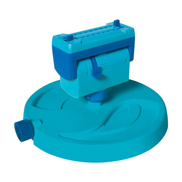 AQUA JOE 20-Nozzle Max Coverage Adjustable Gear Driven Oscillating Sprinkler on Sled Base