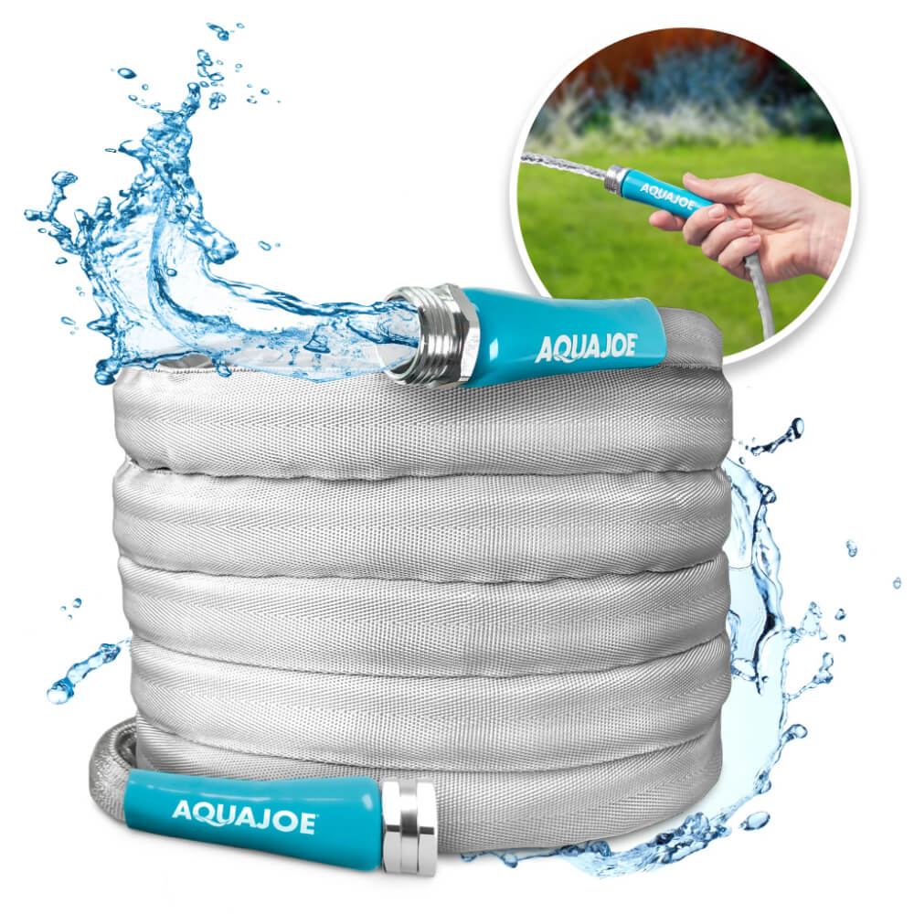 25 Ft x 0.625 FiberJacket Ultra Flexible Non-Expanding Kink Free Garden Hose