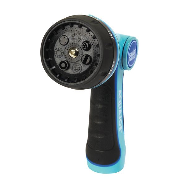 AQUA JOE Heavy-Duty Indestructible Metal Multi Function Adjustable Hose Nozzle with Smart Throttle