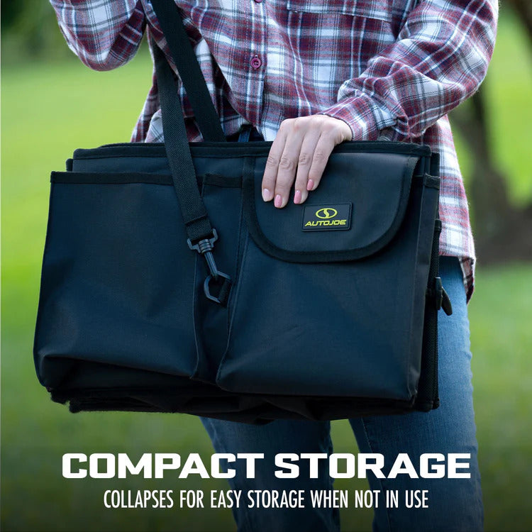 Collapsible Car, Truck and Storage Organizer, Adjustable Strap, Black