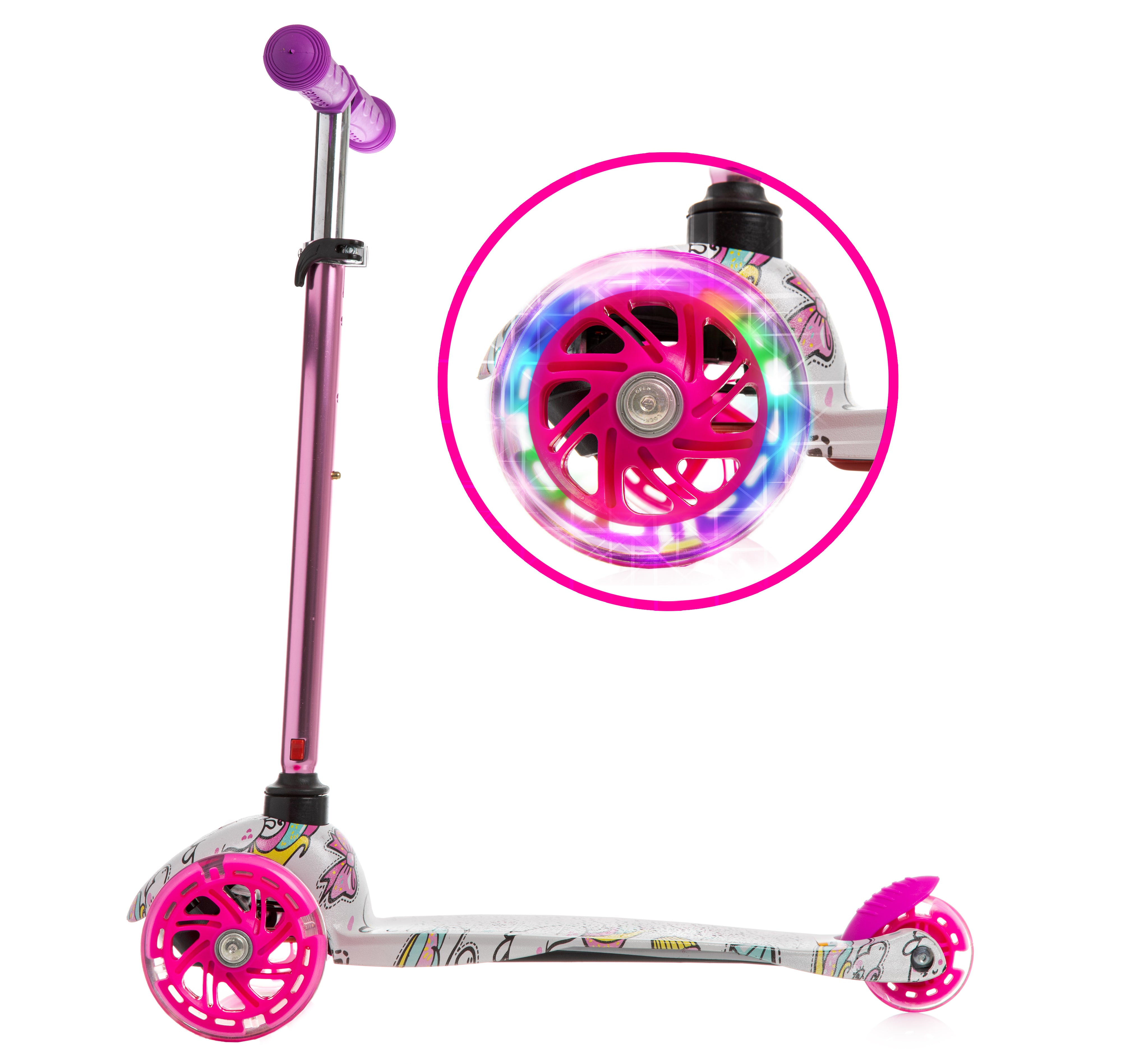 Rugged Racers Kids Scooter With Unicorn Print Design