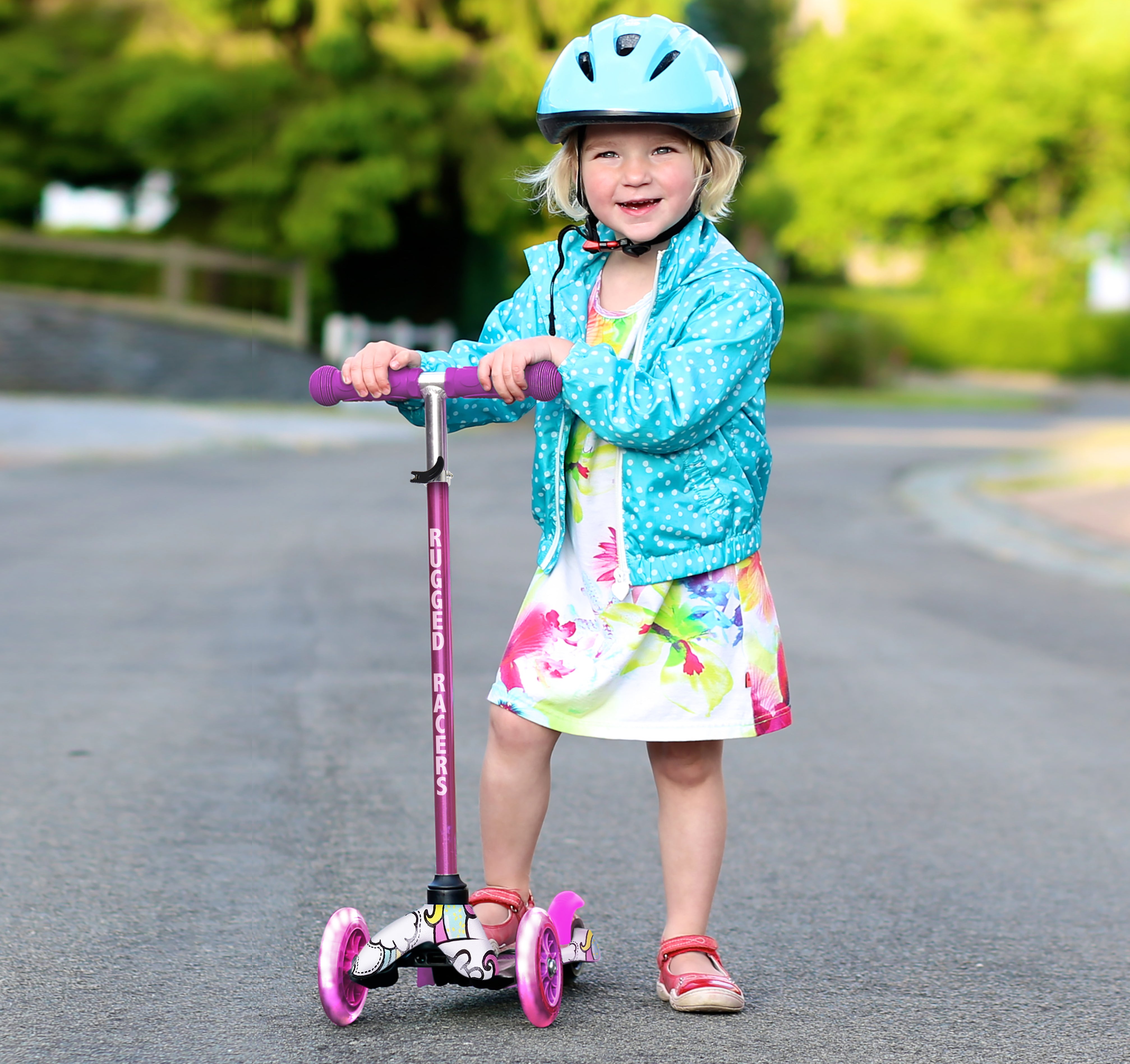 Rugged Racers Kids Scooter With Unicorn Print Design