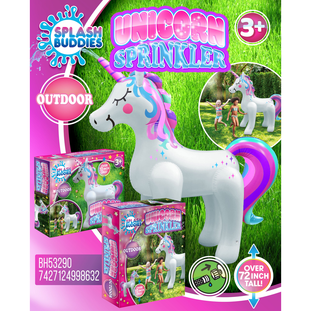 Splash Buddies Outdoor Sprinkler Unicorn Sprayer