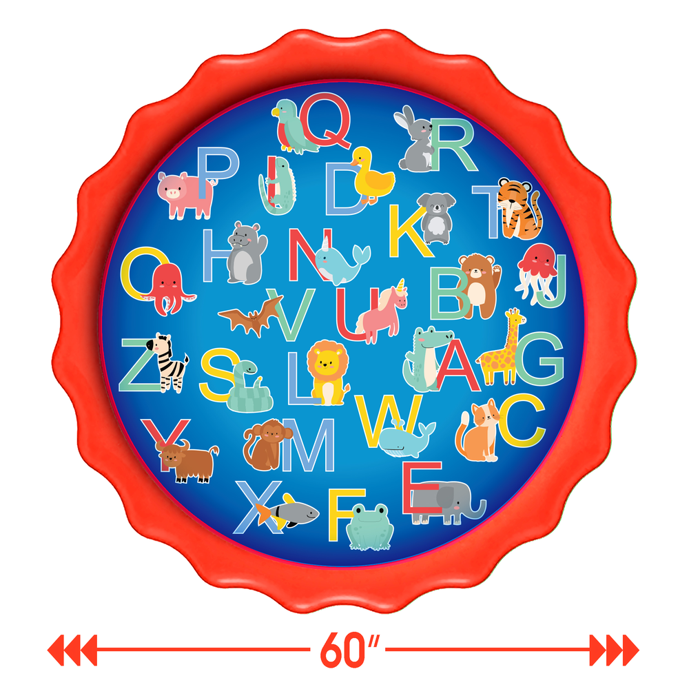Splash Buddies Alphabet Sprinkler Spray Mat60 Inch