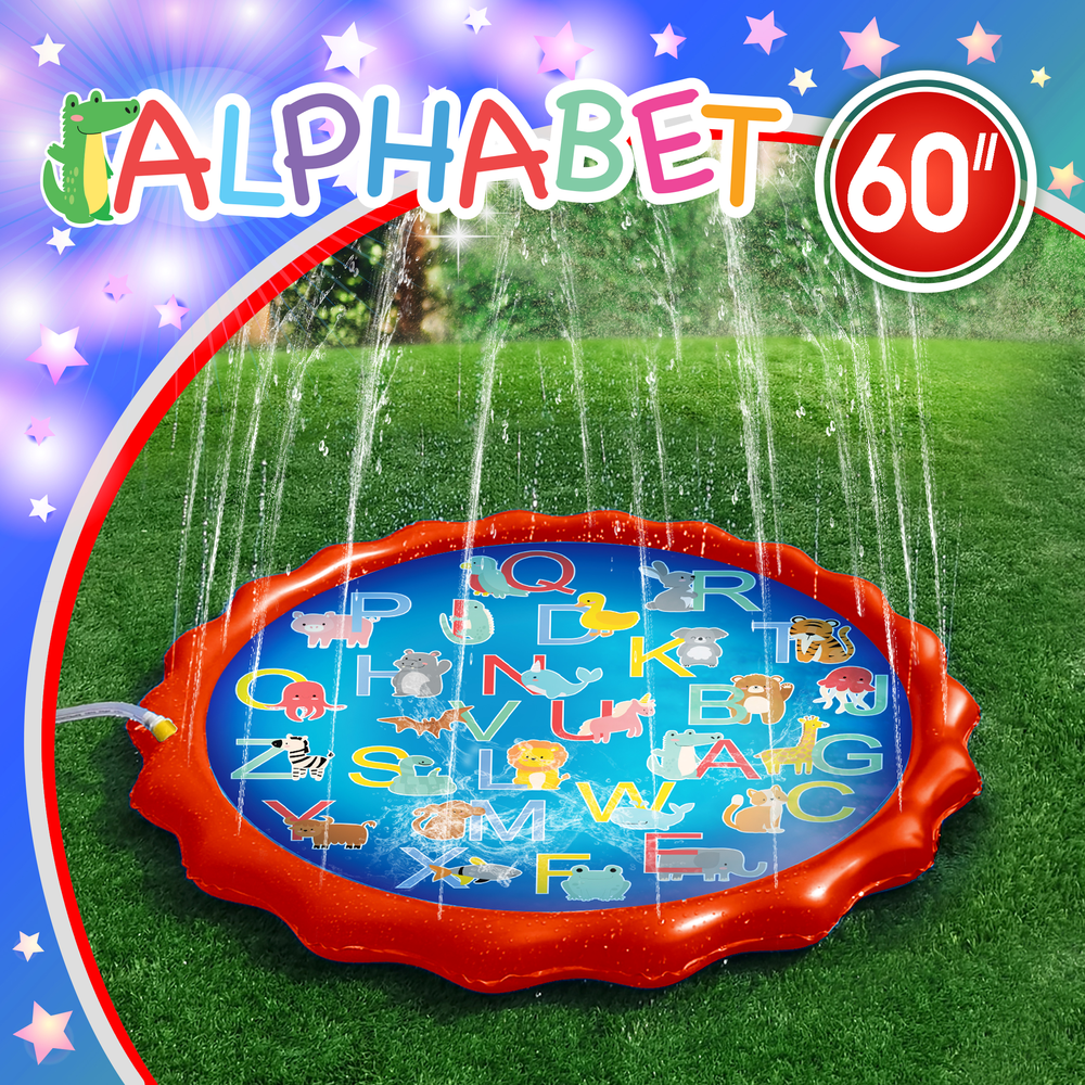 Splash Buddies Alphabet Sprinkler Spray Mat60 Inch