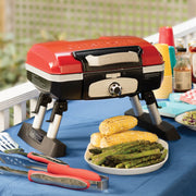 Cuisinart Petite Gourmet Portable Tabletop Gas Grill, Red