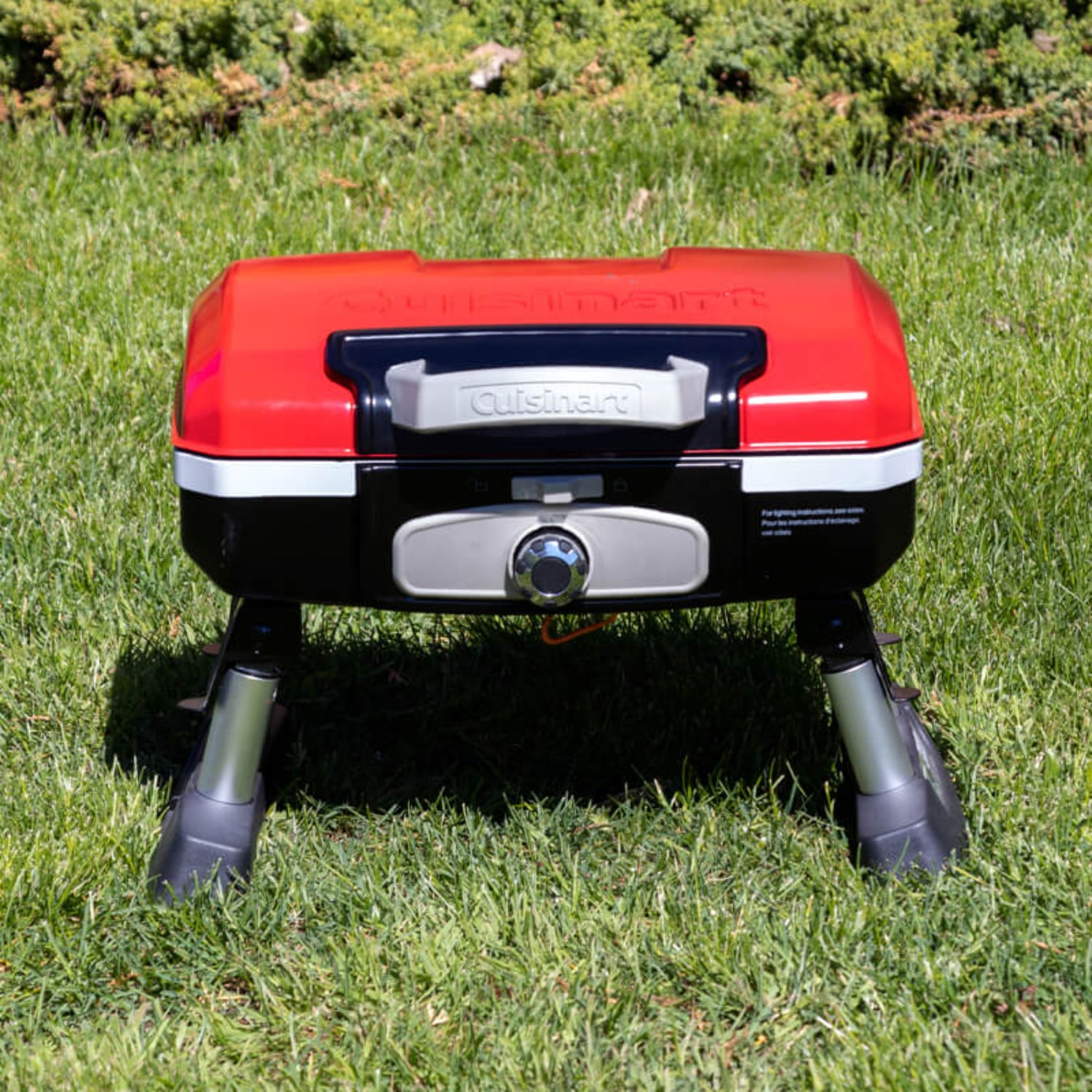 Cuisinart Petite Gourmet Portable Tabletop Gas Grill, Red