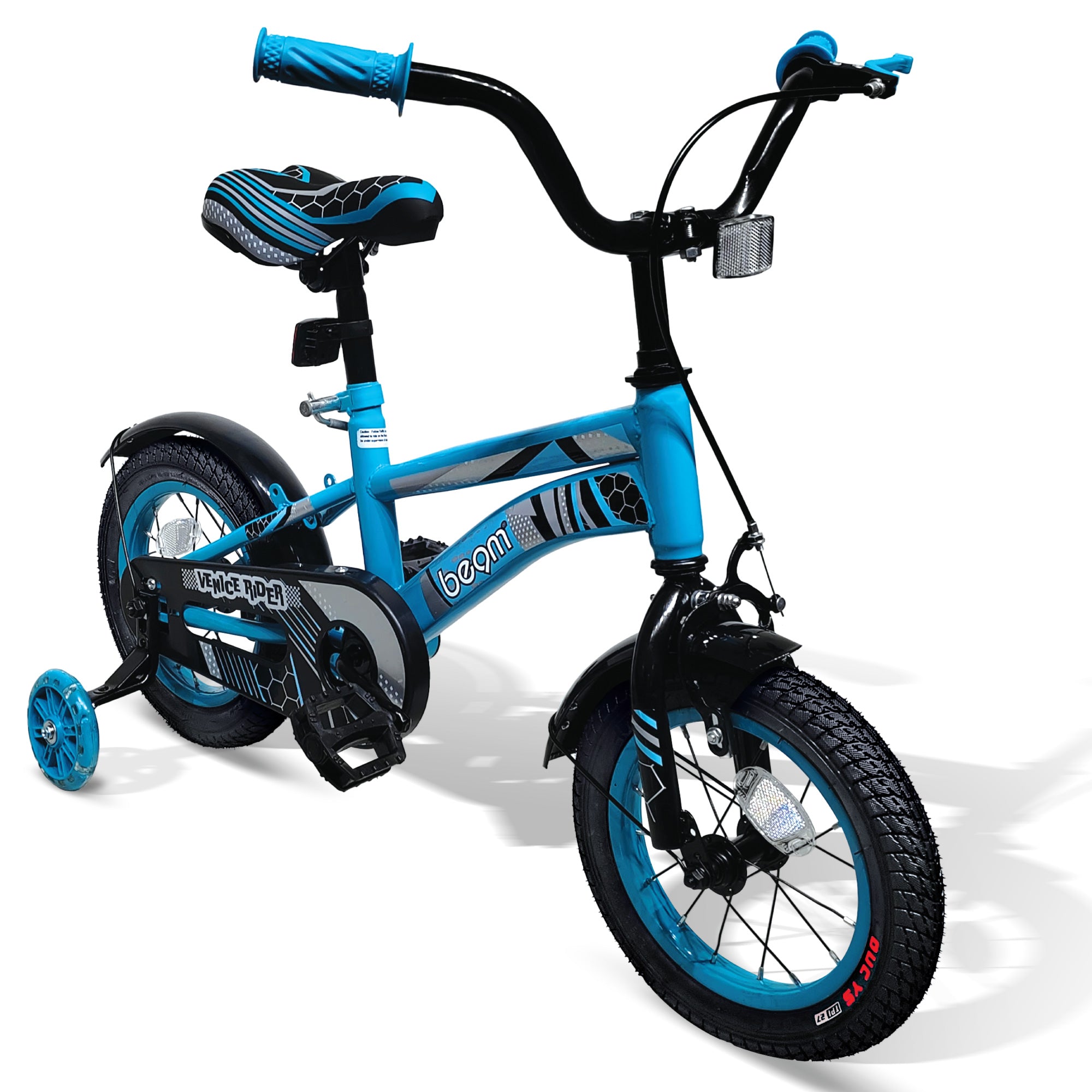 Beam Sports12" Blue Kids Bike With Training Wheels (Ages 2-5)