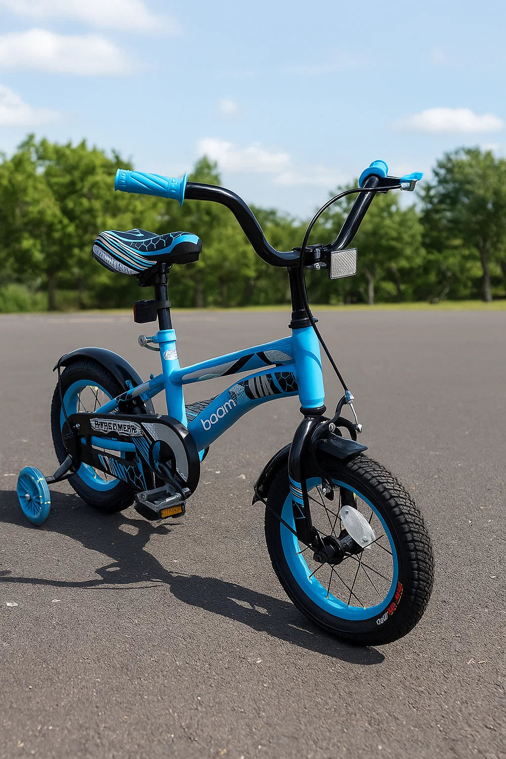 Beam Sports12" Blue Kids Bike With Training Wheels (Ages 2-5)