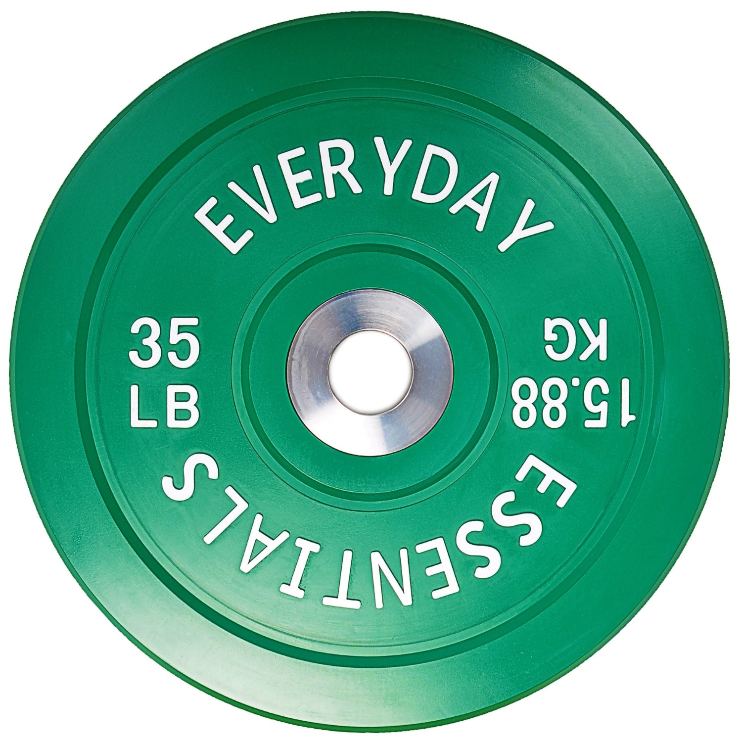 Everyday Essentials Color Coded Olympic Bumper Plate Weight Plate with Steel Hub, 55 Lbs. (Single Plate)