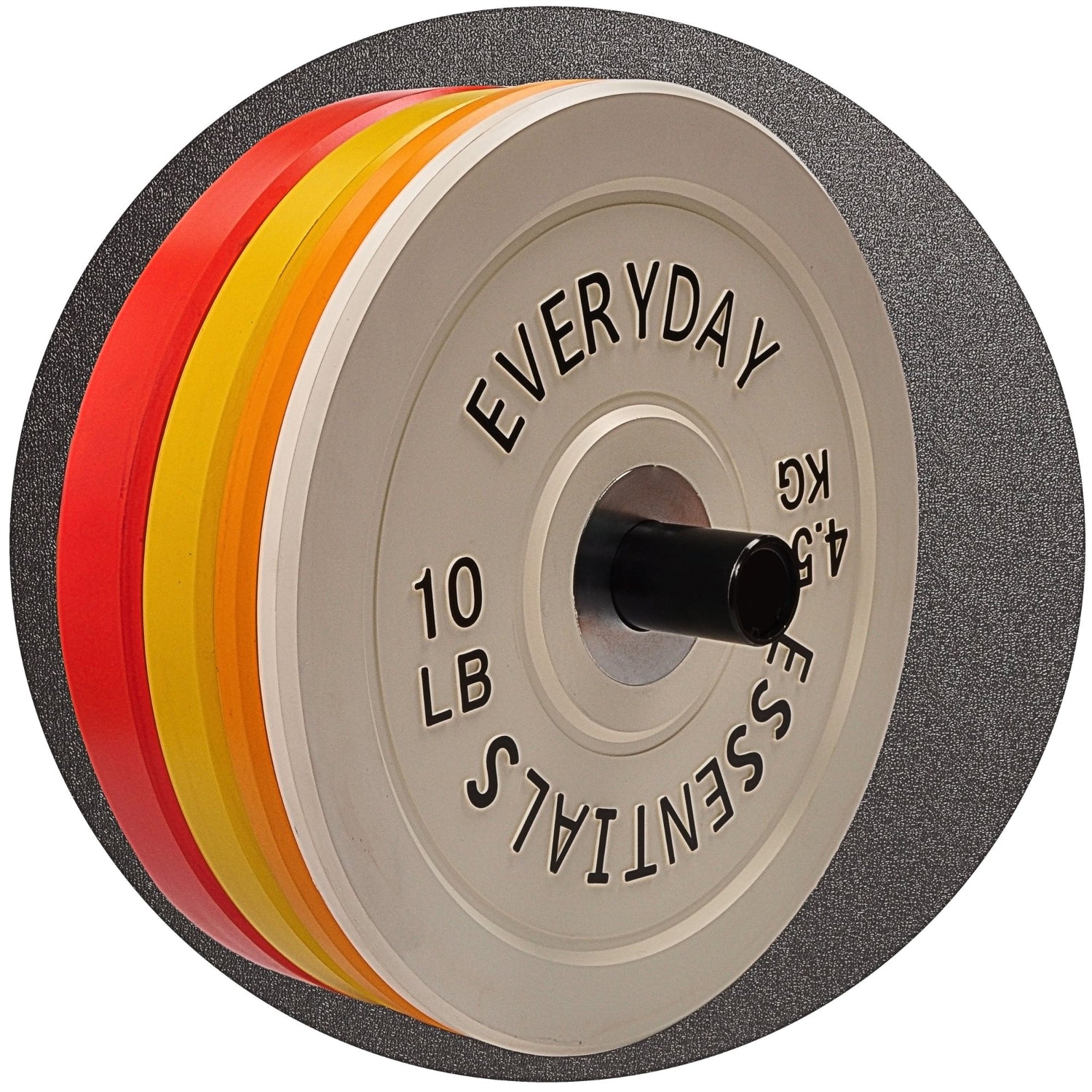 Everyday Essentials Color Coded Olympic Bumper Plate Weight Plate with Steel Hub, 55 Lbs. (Single Plate)