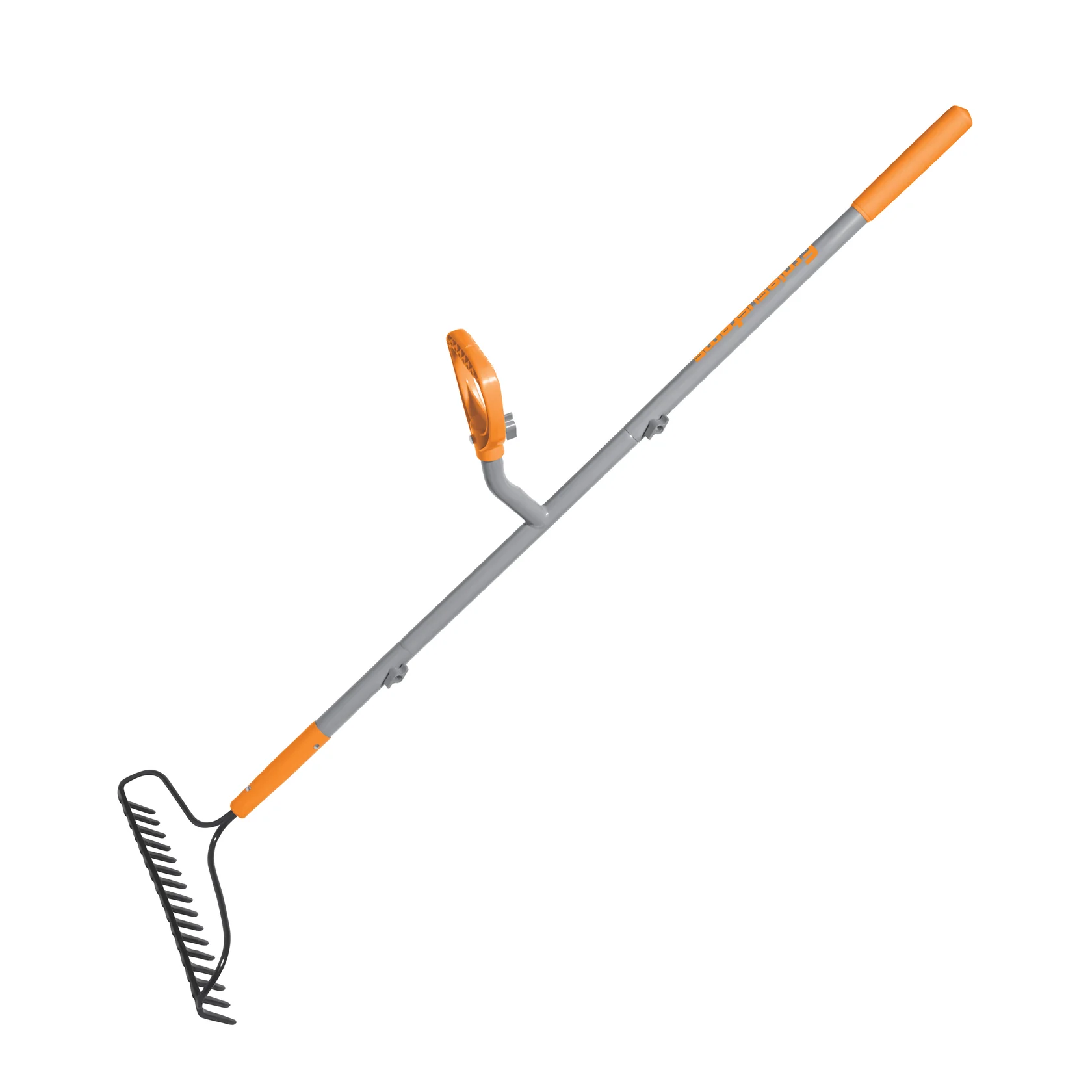 ErgieShovel 16-Tine Strain Reducing Steel Bow Rake with 54-Inch Steel Shaft