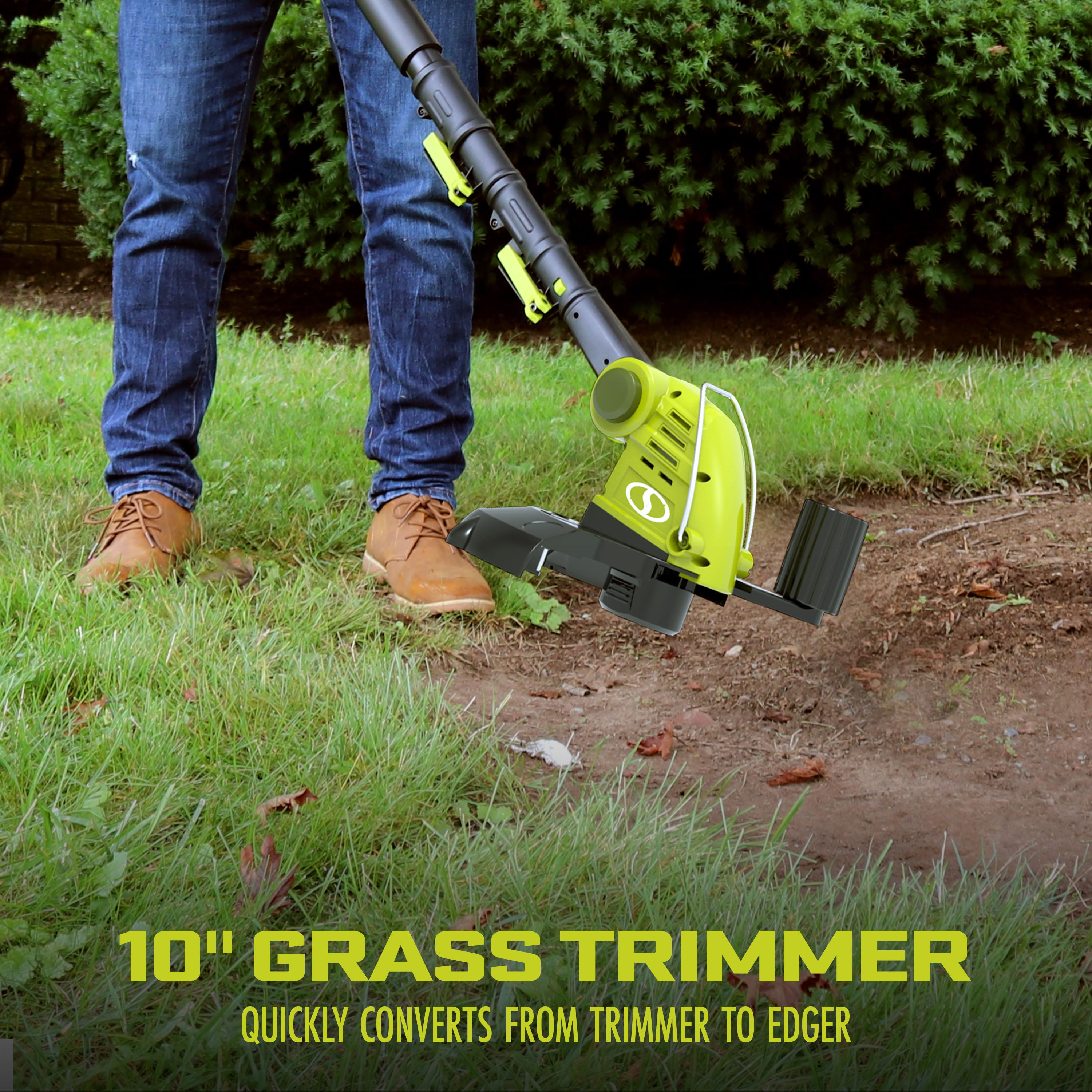 Sun Joe Cordless Lawn Care System-Hedge Trimmer, Pole Saw, Grass Trimmer