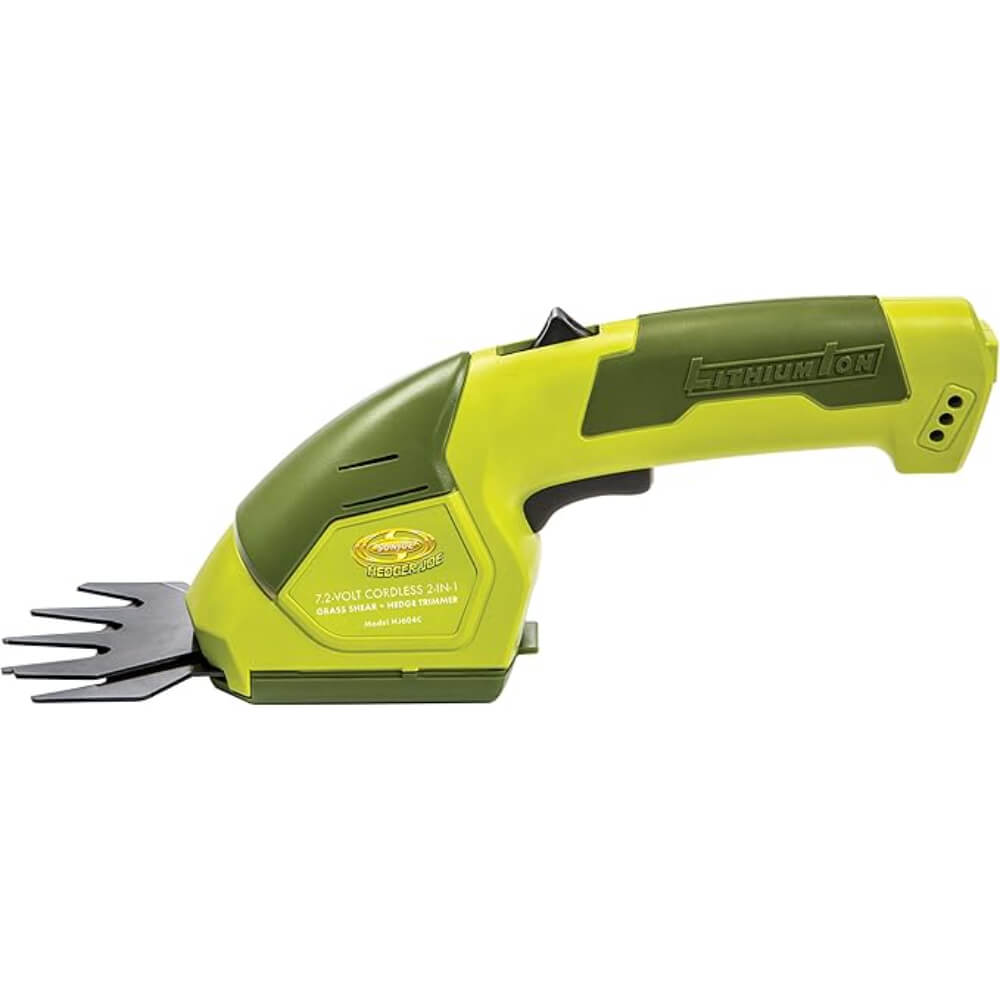 Sun Joe 7.2-Volt Lithium-Ion Cordless Grass Shear/Hedge Trimmer, Green