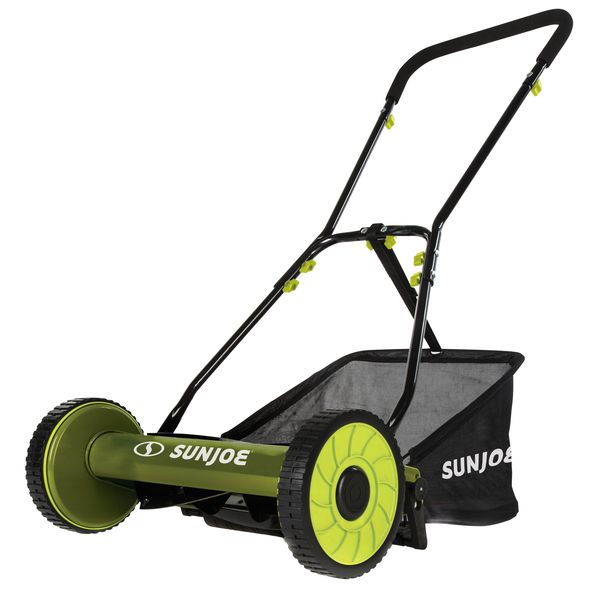 Sun Joe Manual Reel Mower W/Catcher 16 In.