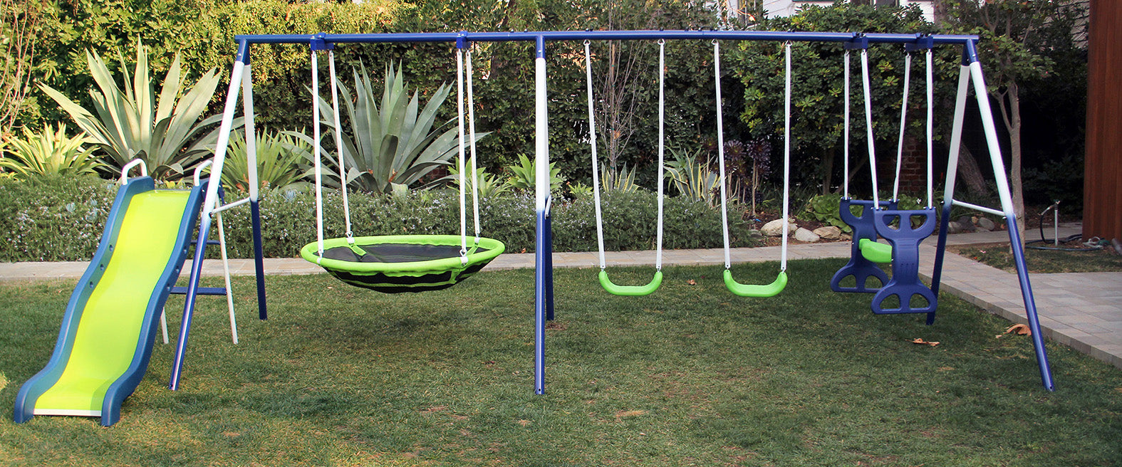 Sportspower Rosemead 7 station metal swing set