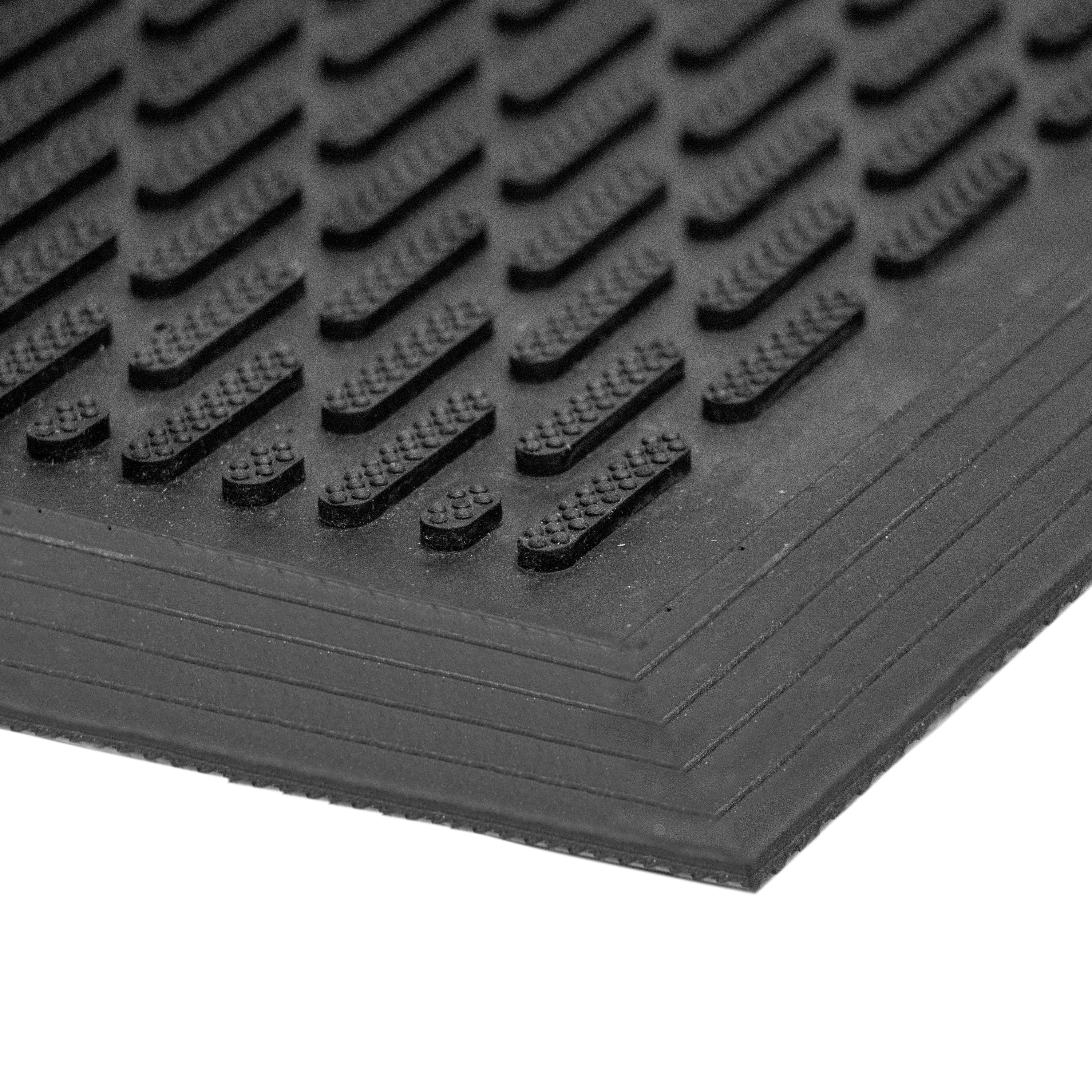 3'x 5' Heavy Duty Rubber Mat with Raised Capsule Texture