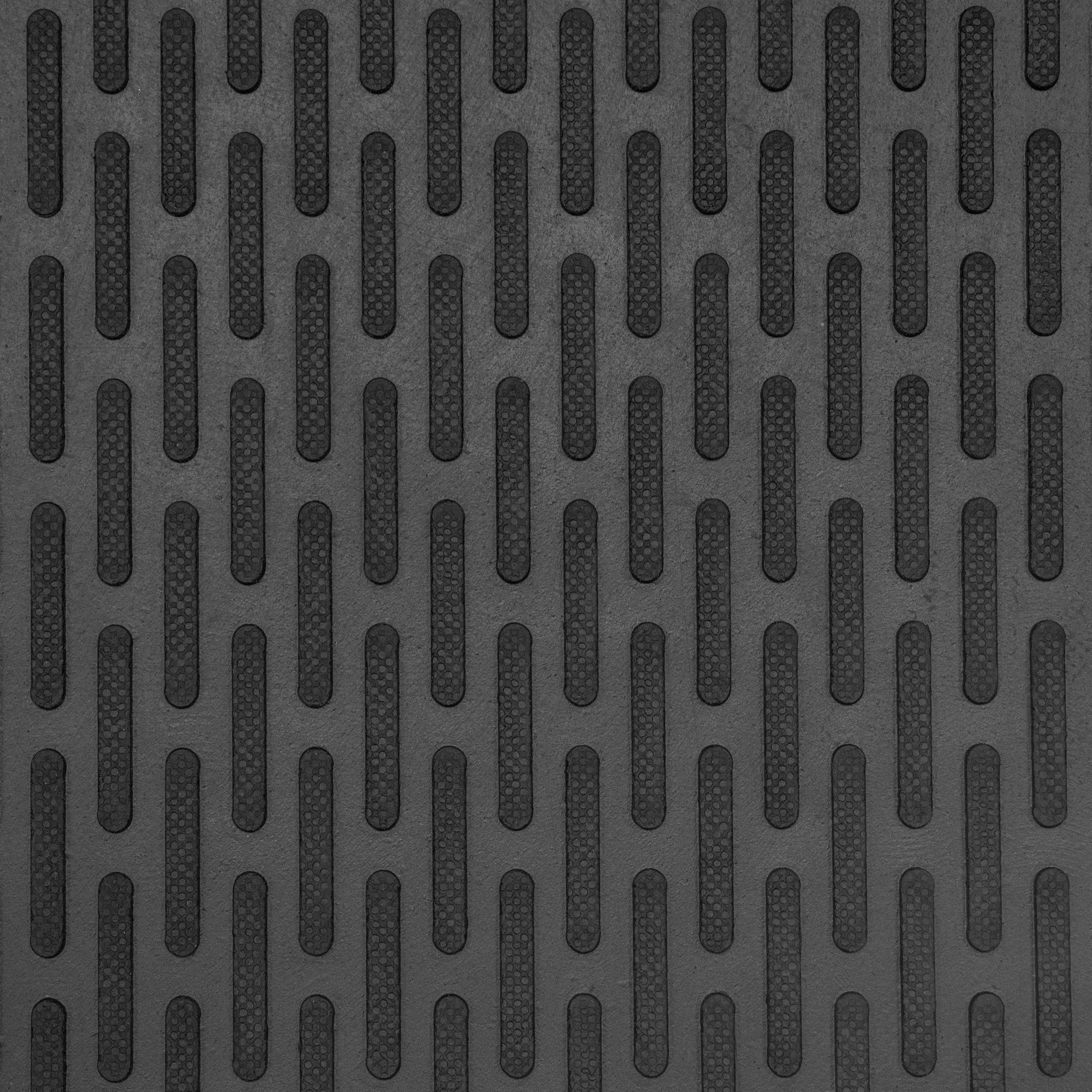 3'x 5' Heavy Duty Rubber Mat with Raised Capsule Texture