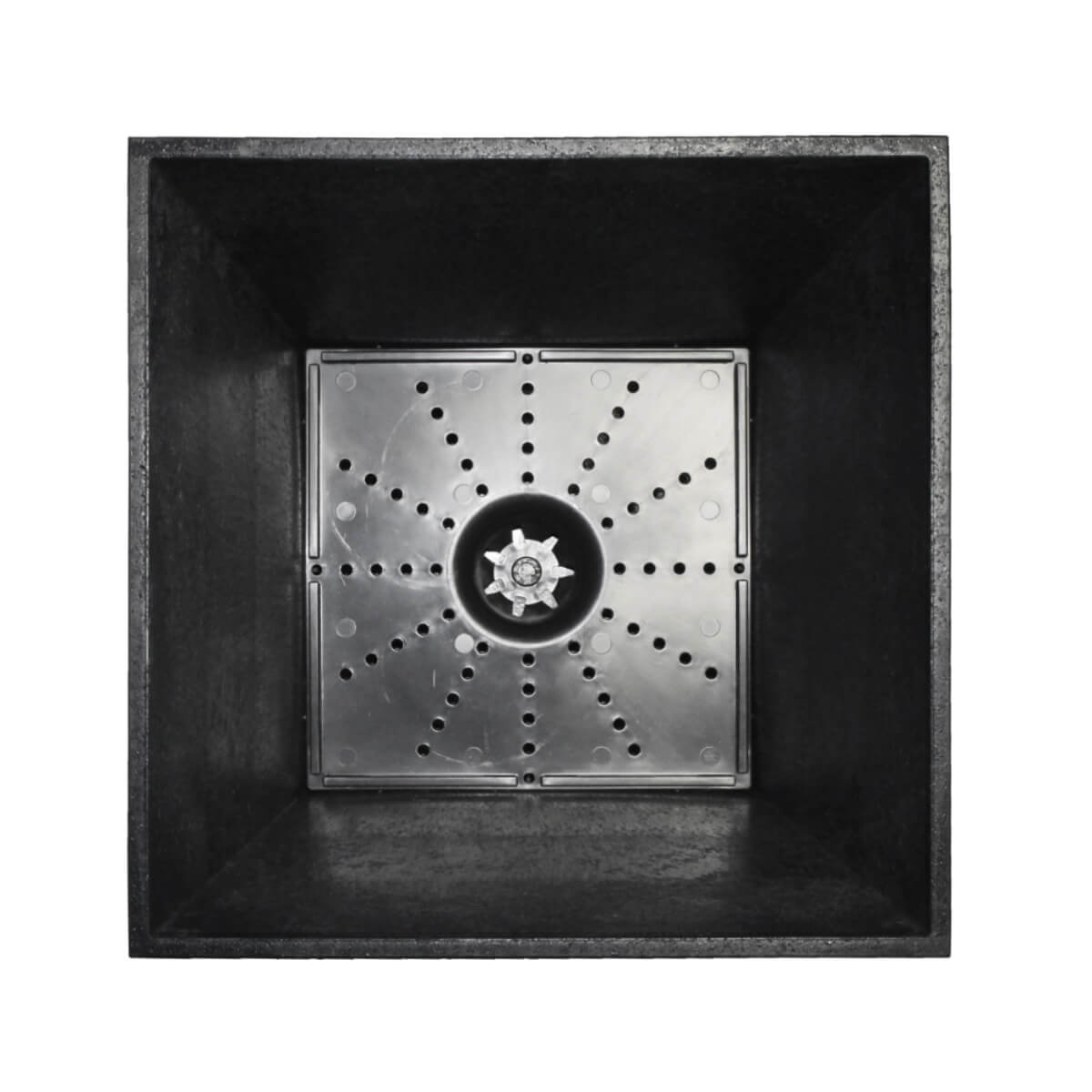 Tierra Verde 12" x 13" Sonata Square Planter In Slate, Made from recycled materials