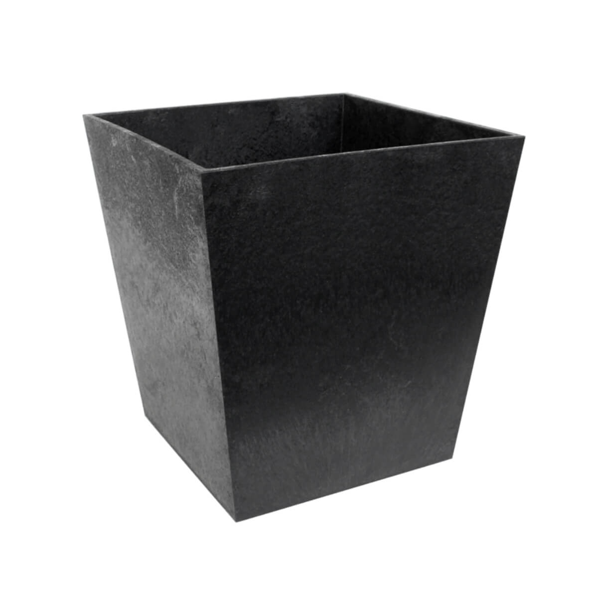 Tierra Verde 12" x 13" Sonata Square Planter In Slate, Made from recycled materials