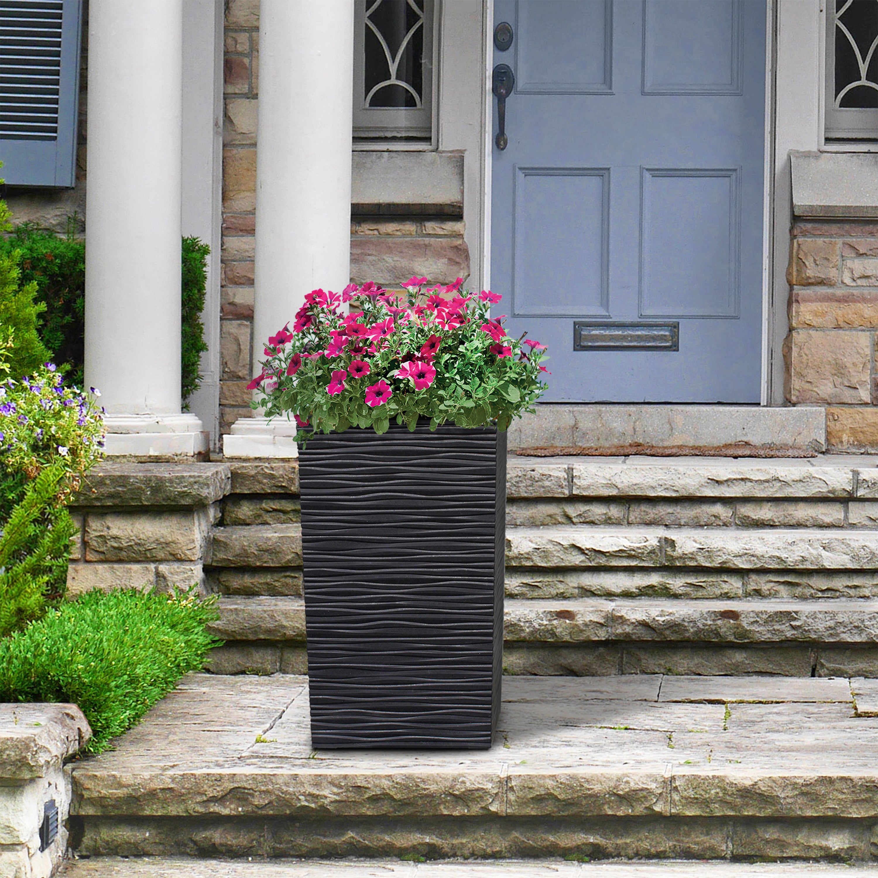 Multy Home 26" Citadel Serenity Planter Black