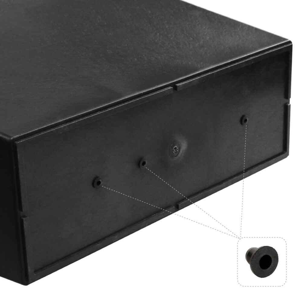 Tierra Verde 28in W x 20in H Sonata Classic Self-Watering X-Large Indoor/Outdoor Trough Planter in Black